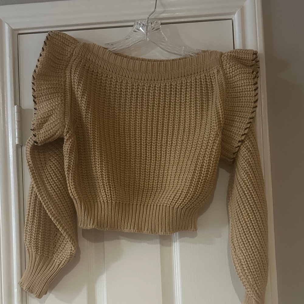 Tan Knit Women's Sweater